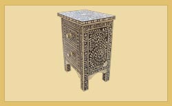 Wooden Inlay Cornor Table