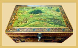 Wooden Box with Hand Painting