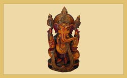 Camel Bone Painted Ganesha